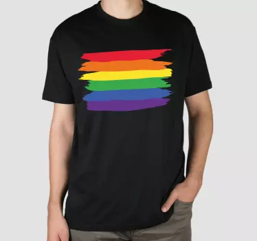Regnbue farve striber original t-shirt - TenStickers