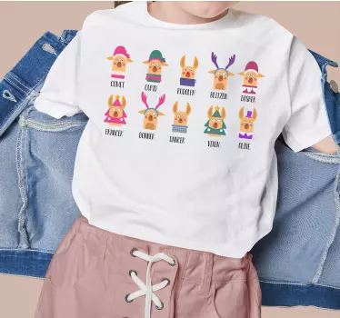 Rensdyrkarakterer far søn tøj t-shirt - TenStickers