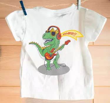 Rock and roll t rex børneskjorte - TenStickers