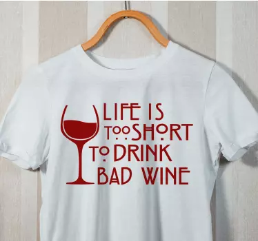 Rødvin t-shirt - TenStickers