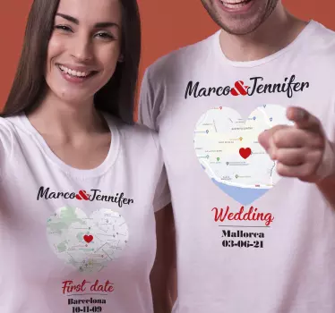 Særlige øjeblikke steder T-shirts med navn - TenStickers