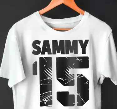 Nummereret design personlig t-shirt - TenStickers