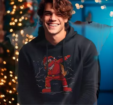 Santa Claus dabbe jule t shirt - TenStickers