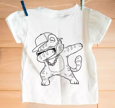 Sej kattedansende t-shirt - TenStickers