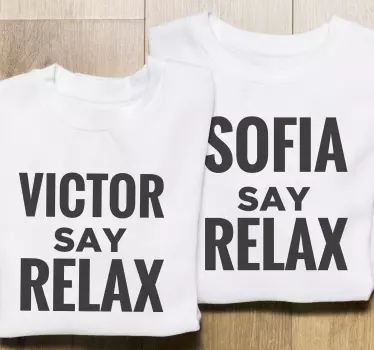 Sig afslapning personlig t shirt - TenStickers
