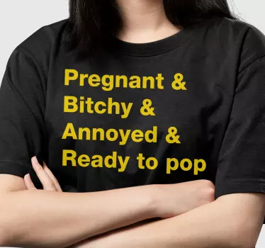 Sjov mor at være citat baby t-shirt - TenStickers