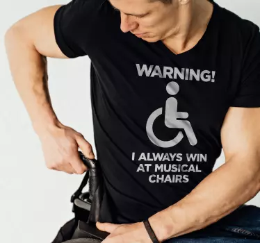 Sjov t-shirt med handicapdesign - TenStickers
