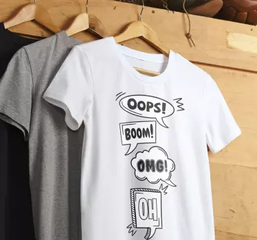 Sjov talebobler tegneserie t-shirt - TenStickers