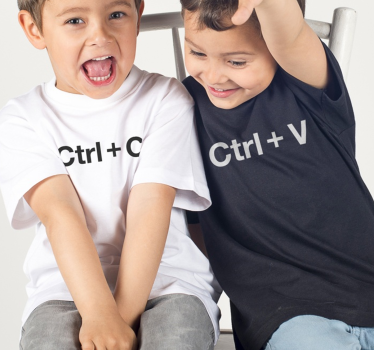 Kontrol c og kontrol v t-shirt til børn - TenStickers