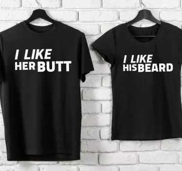Sjove I like par t-shirts - TenStickers