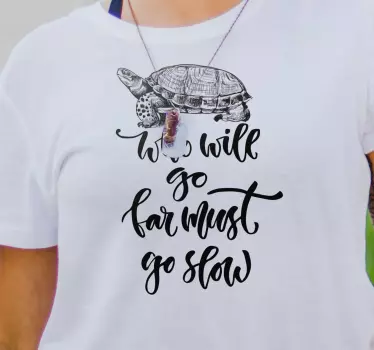 Skildpadde sætning t-shirt - TenStickers