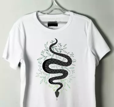 Slange og blade tee original t-shirt - TenStickers