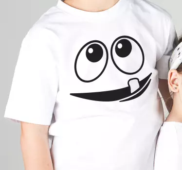 Smilende en tand monster børneskjorte - TenStickers
