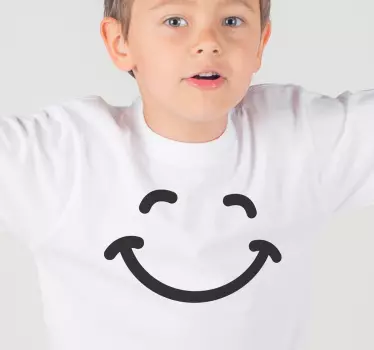 Smiley face skjorte børne skjorte - TenStickers