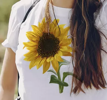 Smuk solsikke t-shirt - TenStickers