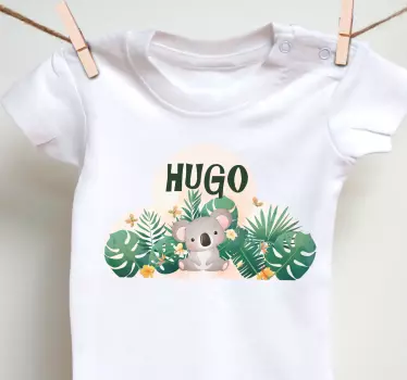 Sød koala til dreng med navn T-shirts med navn - TenStickers