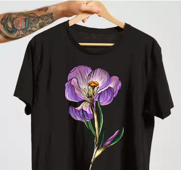 Sød tegning blå krokus t-shirt - TenStickers