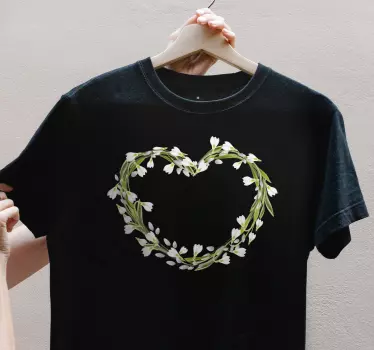 Sød vintergækker hjertedesign t-shirt - TenStickers
