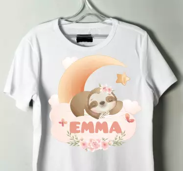 Søde dyr dovendyr med navn T-shirts med navn - TenStickers