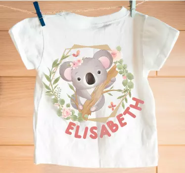 Søde dyr koala med navn T-shirts med navn - TenStickers
