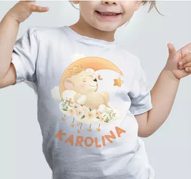 Søde dyr løve med navn T-shirts med navn - TenStickers