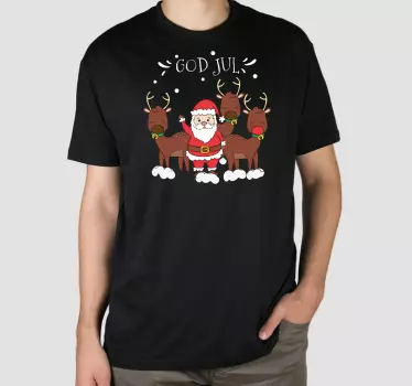 Søde rensdyr og julemands julet-shirts - TenStickers