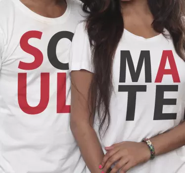 Soulmate hjerte matchende skjorter til par - TenStickers