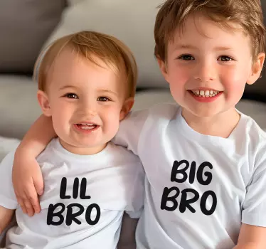 Store og lillebror t-shirt til børn - TenStickers