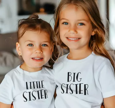 Store og lillesøster t-shirt til børn - TenStickers