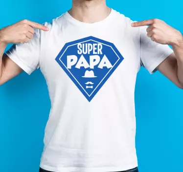 Super far fars dag t-shirt - TenStickers