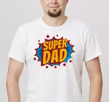 Super far komisk boble fars dag t -shirt - TenStickers