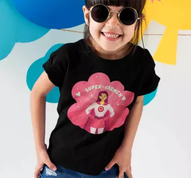 Superwoman til pige med navn børn t-shirt - TenStickers