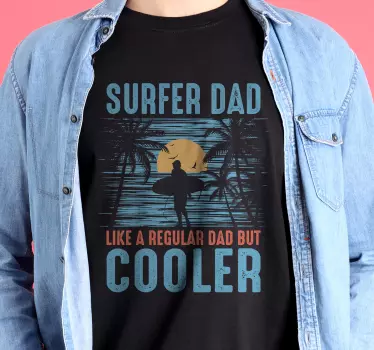 Surfer far fars dag t-shirt - TenStickers