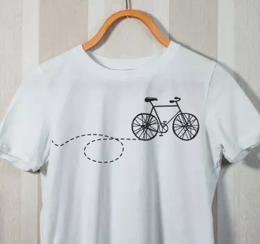 T-shirt med cykelstier - TenStickers