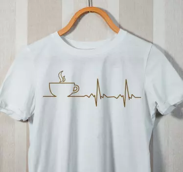 T-shirt med kaffe line - TenStickers