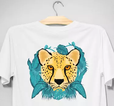 Leopard jungle ansigt original t-shirt - TenStickers