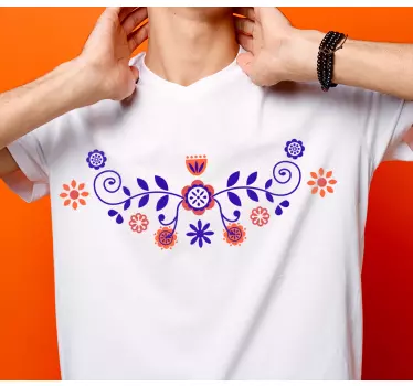 Levende blomstermønster original t-shirt - TenStickers