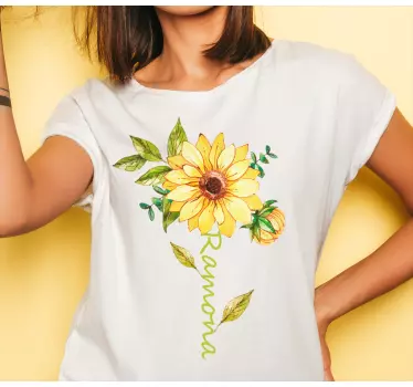 Solsikke print original t-shirt - TenStickers