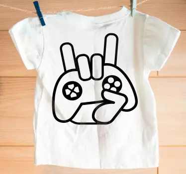 T-shirt til børn gaming håndtegn - TenStickers