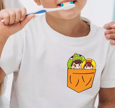 T-shirt til børn legende lommer sjov - TenStickers