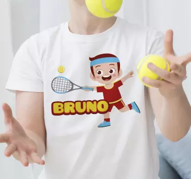 T-shirt til børn legende tennis mester - TenStickers