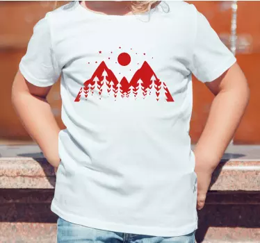 T-shirt til børn med bjerglandskab - TenStickers