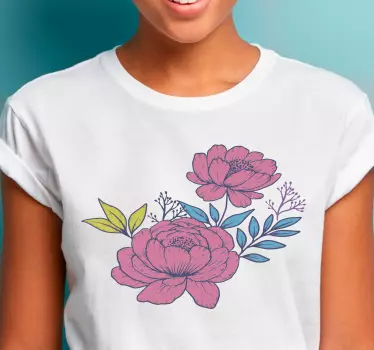 T-shirt til børn med blomstrende skønhed - TenStickers
