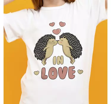 T-shirt til børn med elskende pindsvin - TenStickers