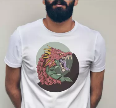 T-shirt til børn med frygtindgydende drage - TenStickers