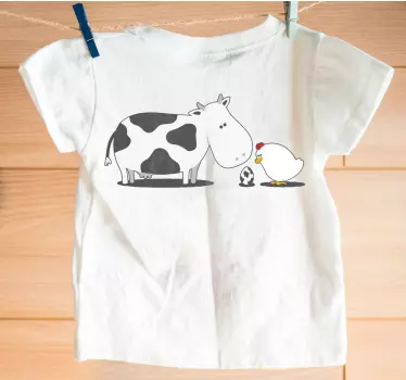 T-shirt til børn med søde gårddyr sammen - TenStickers