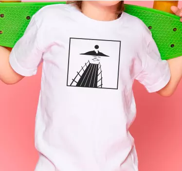T-shirt til børn sunset over dock - TenStickers