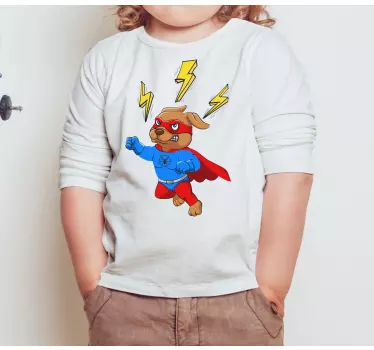 T-shirt til børn superheltehund eventyr - TenStickers