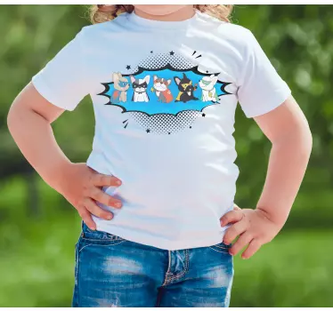 T-shirt til børn superheltehunde kollektion - TenStickers