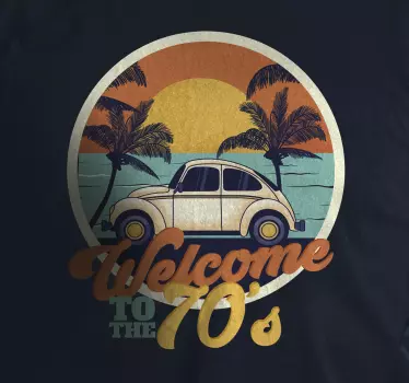 T-shirt velkommen til 70'erne - TenStickers